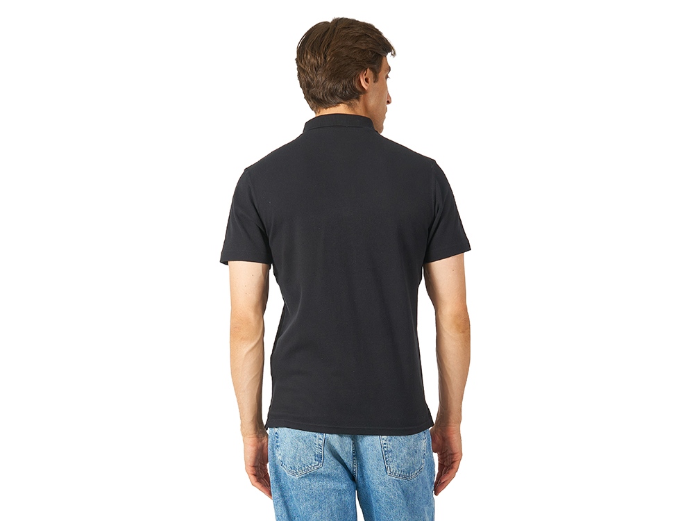 Поло с эластаном Chicago, 200гр пике, черный, 2XL
