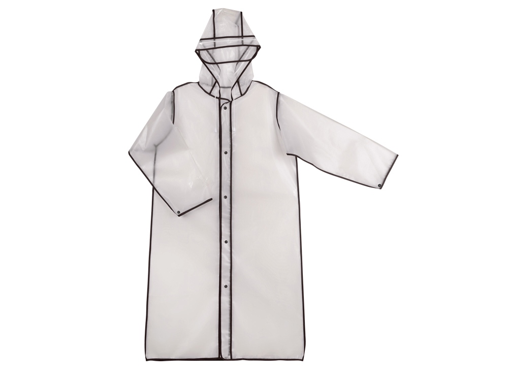 Дождевик Providence, прозрачный/черный с чехлом, XL-2XL