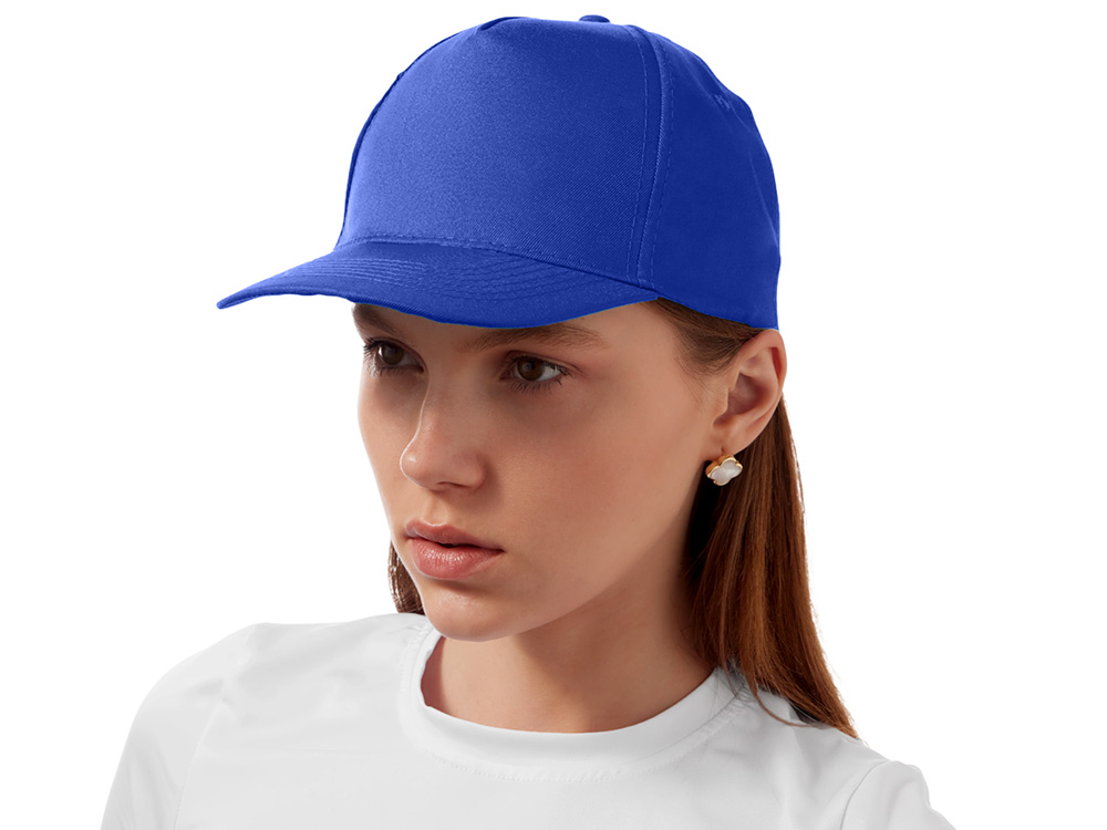 Бейсболка Poly 5-ти панельная 120 гр, кл.синий, 56