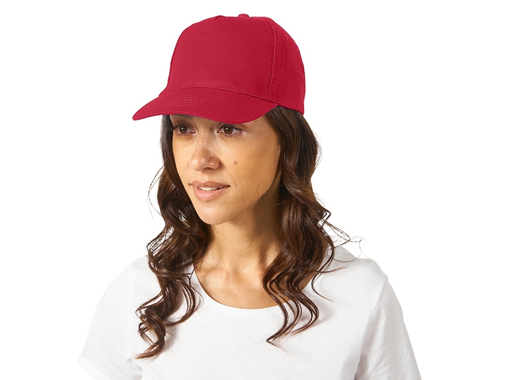 Бейсболка Memphis 5-ти панельная 165 гр, красный, 60