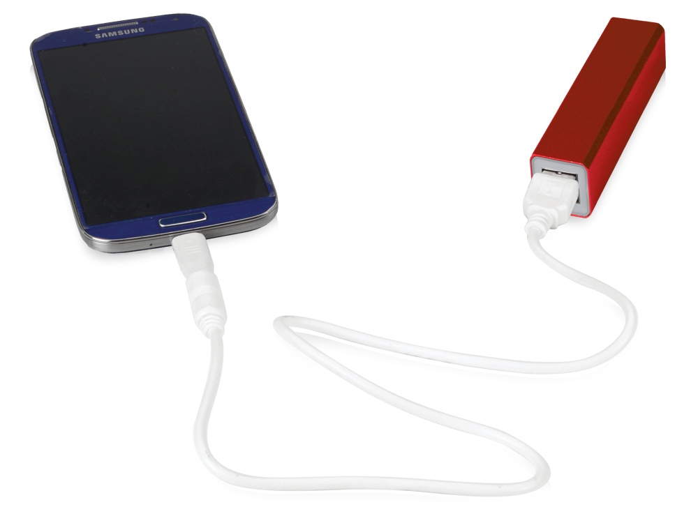 Портативное зарядное устройство Брадуэлл, 2200 mAh, красный