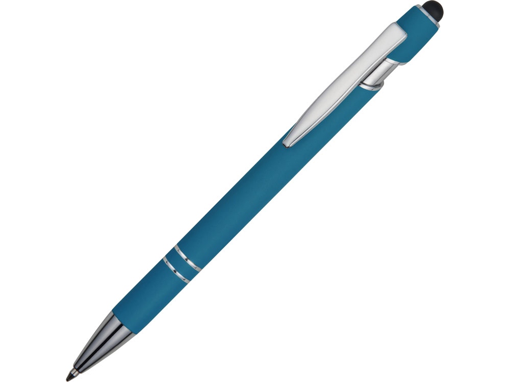 Ручка-стилус металлическая шариковая Sway soft-touch, синий