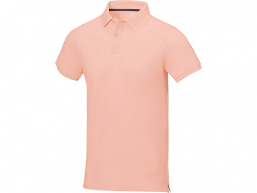 Calgary мужская футболка-поло с коротким рукавом, pale blush pink, XS