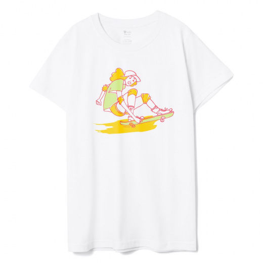 Футболка детская Skateboard, белая, 6 лет