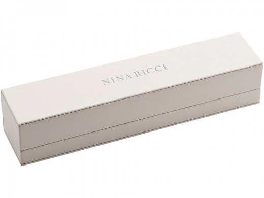 Ручка шариковая Nina Ricci модель Sibyllin в футляре, серебристый/красный