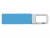 Флеш-карта USB 2.0 16 Gb с карабином Hook, голубой/серебристый