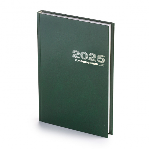 Ежедневник Альт® датированный 2025 год А5 (133 х 205 мм) "ЗЕЛЕНЫЙ" зеленый 336 стр.