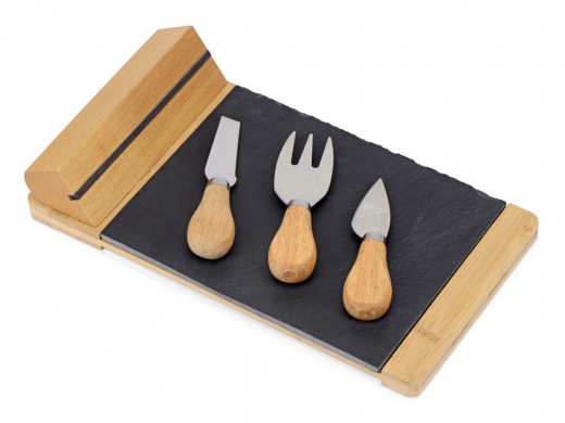Набор для сыра из сланцевой доски и ножей Bamboo collection Taleggio